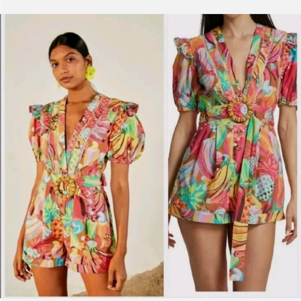 FARM Rio Colorful Puff Sleeve Romper - Picture 4 of 4